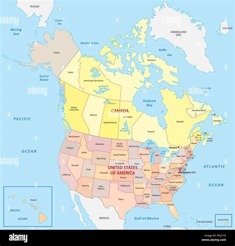 nordamerika karte laender