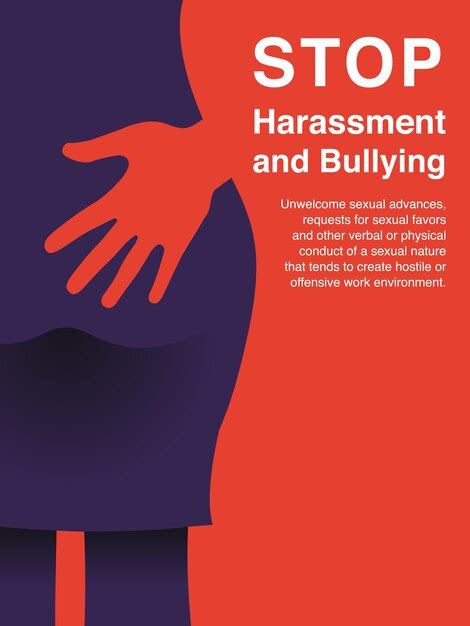 premium vector sexual harassment and workplace bullying concept poster