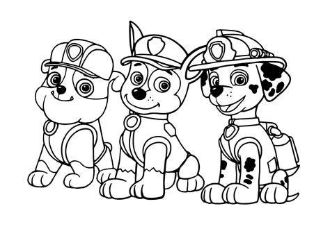 paw patrol rubble  coloring pages png  file
