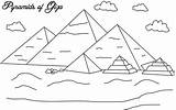 Giza Pyramid Coloring Great Template Pages Egypt Size sketch template