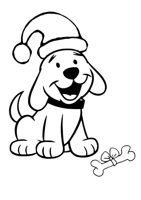 christmas puppy colouring page activities kidspot