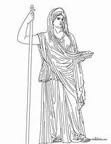 Coloring Gods Greek Pages Goddesses Hera Popular sketch template