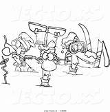 Crashed Skiers Toonaday sketch template