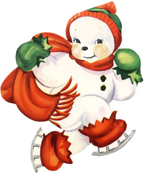 cute snowman image retro graphicsfairy  graphics fairy