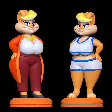 patricia bunny two outfits the looney tunes show 3d model 3d