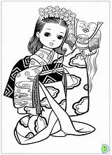 Pages Geisha Coloring Girl Getcolorings Printable Girls sketch template