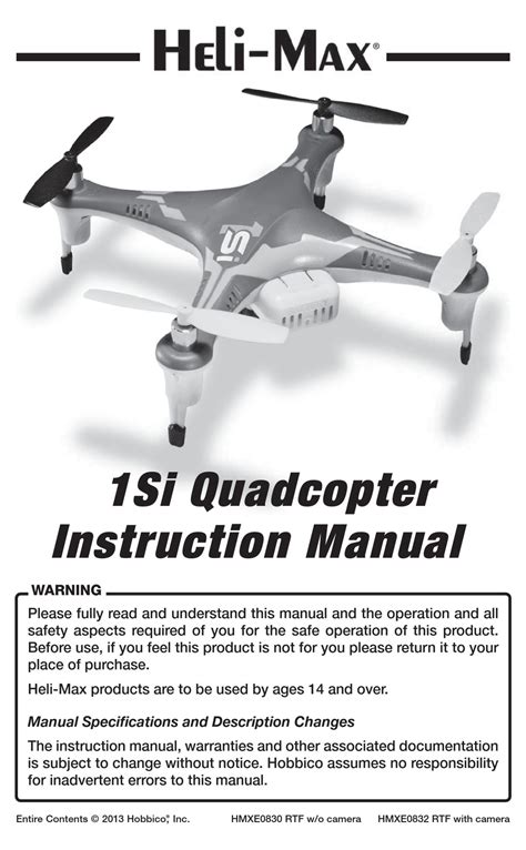 heli max  quadcopter instruction manual   manualslib