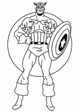 Coloring Pages Captain America Kids Printable Color Book Simple Superhero Boys Superheroes Truly Easily Step sketch template