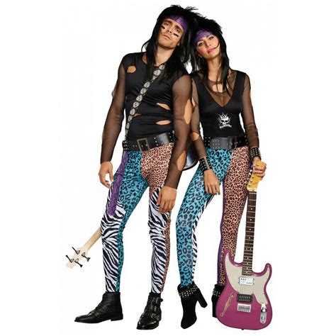 80s Rock Star Costume Adult Glam Hair Band Halloween Fancy Dress – Xetsy