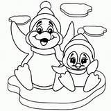 Coloring Penguin Pages Printable Penguins Christmas Kids Colouring Color Santa Easy Head Drawing Para Print Winter Template Colorear Sheets Fun sketch template