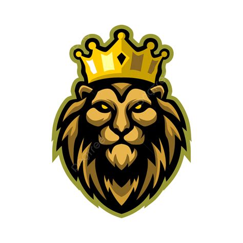 gambar desain logo spor raja singa raja singa marah raja hutan png  vektor
