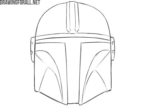 draw  mandalorian helmet