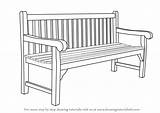 Bench Draw Drawing Step Furniture Sitting Drawingtutorials101 Sketch Easy Chair Coloring Tutorials Something Learn Template Tutorial доску выбрать sketch template