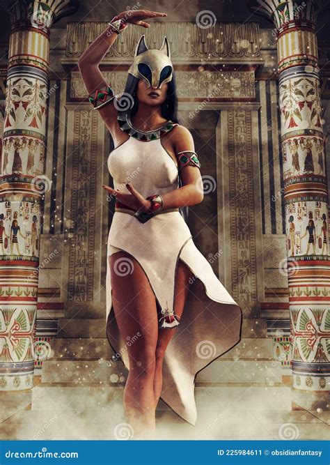 Ancient Egyptian Priestess Dancing Stock Illustration Illustration Of