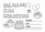 Geburtstagseinladung Zum Malvorlagen sketch template