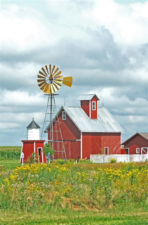 image result    windmills  barns red barns farm windmill  barns