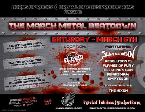 horns up rocks official march metal beatdown promo