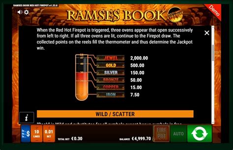 ramses book red hot firepot slot machine ᗎ play online and free