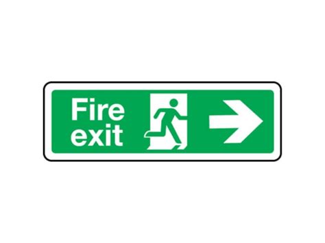 extra large fire escape route arrow  sign safe industrial