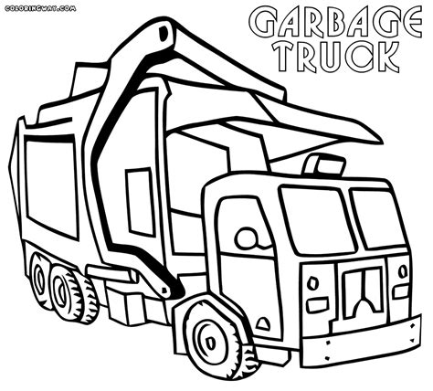 garbage trucks coloring pages coloring home