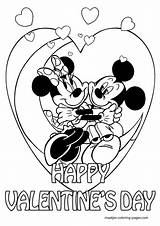 Mouse Minnie Pages Coloring Valentine Valentines Mickey Getcolorings Valenti Printable sketch template