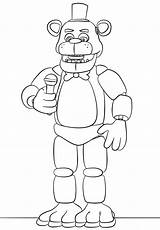 Coloring Fnaf Pages Printable Lefty Nights Five Freddy Freddys Animatronics Character sketch template