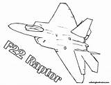 Raptor F22 sketch template