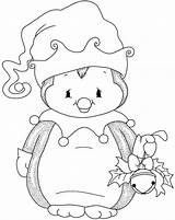 Christmas Coloring Pages Kids Drawings Easy Penguin Colouring Drawing Beautiful рождественские Colors раскраски Xmas Book Cartoon Bell Paintings Source Väritystehtäviä sketch template