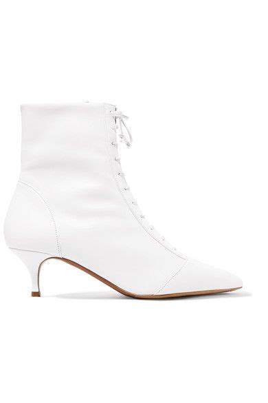 tabitha simmons emmet lace  leather ankle boots tabithasimmons shoes white ankle boots