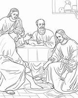 Disciples Washes Washing Jezus Kolorowanka Supercoloring Myje sketch template