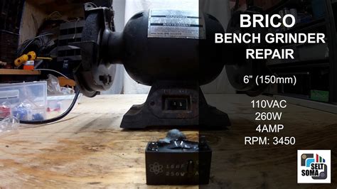 bench grinder repair capacitor replacement youtube