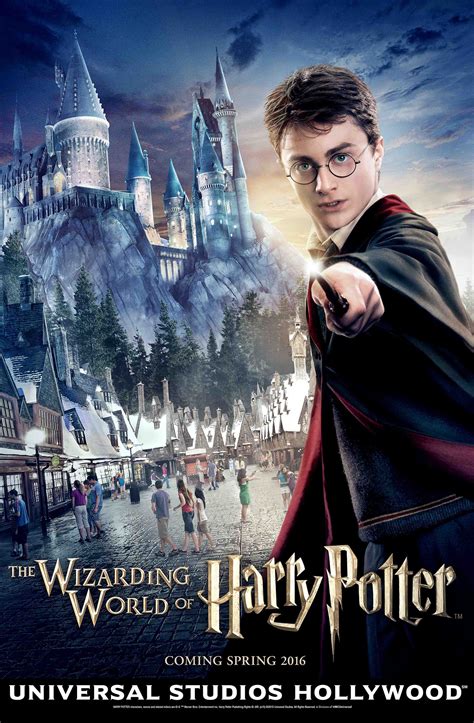 poster revealed    wizarding world  harry potter theme park  hollywood harry