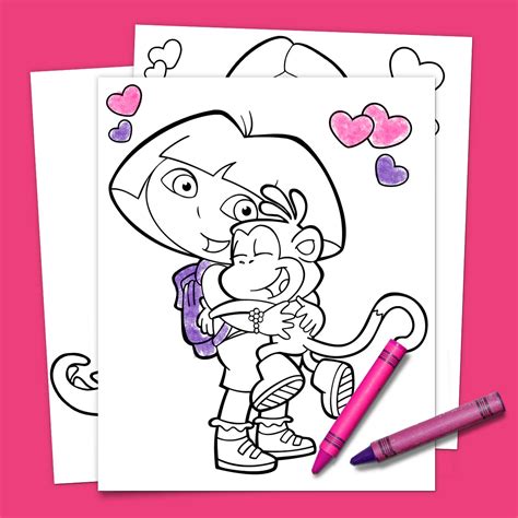 dora loves boots coloring pack nickelodeon parents