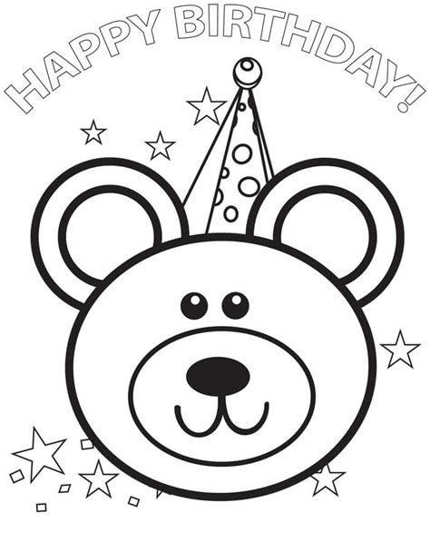 happy birthday coloring pages coloringrocks