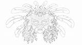 Masquerade Coloring Drawings Designlooter Masks Search Google 670px 63kb 1191 sketch template