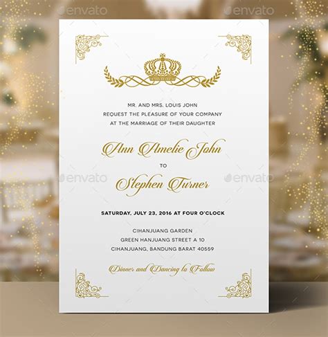 royal wedding invitation examples format  examples