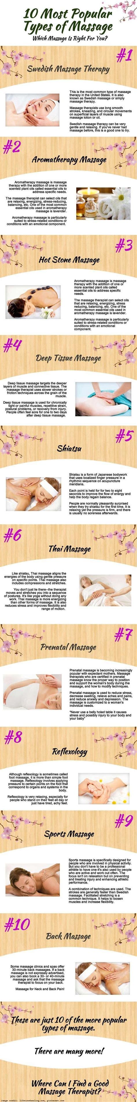 types of massages and their overall health benefits