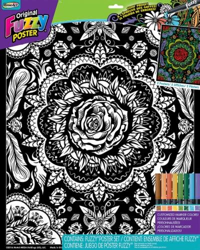 Roseart Original Fuzzy Poster Coloring Set 1 Ct Fred Meyer
