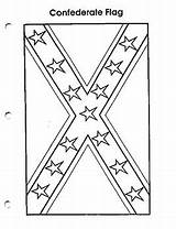 Flag Confederate sketch template