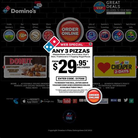 dominos  pizzas  sides  delivered  codes ozbargain