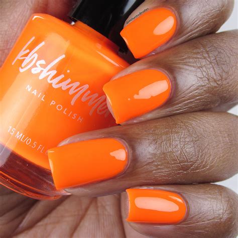 orange shimmer nail polish awesome nail