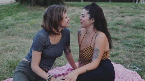 Lesbian Couple Talking And Kissing Free Stock Video