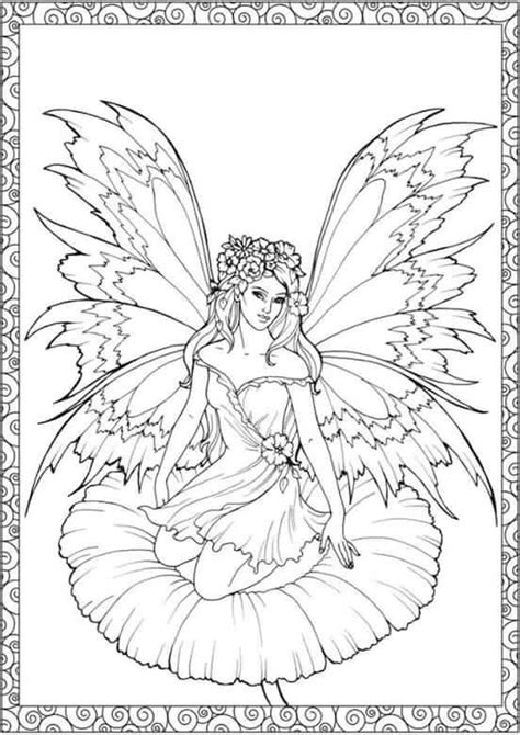fairy   flower coloring sheet fairy coloring pages fairy coloring
