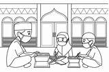 Ustaz Corano Koran Book Moschea Indossando Leggono Musulmani Abiti Maschera Studenti Vecteezy sketch template