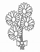 Bouquet Coloring Pages Wedding Getdrawings sketch template