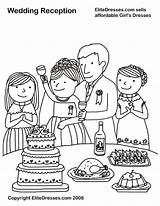 Wedding Coloring Pages Dresses Cana Kids Reception Party Elitedresses Printable Book Girls Colouring Sheets Activity Bruiloft Color Themed Fun Affordable sketch template