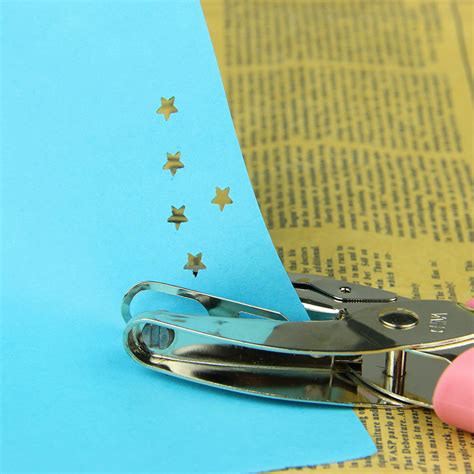 hand held metal paper punch single  shape hole  greeting