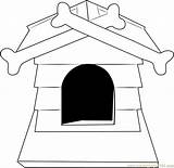 Coloring Dog Bone House Coloringpages101 Pages sketch template