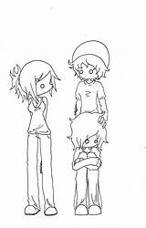 Pages Anime Coloring Emo Couple Template Wolf sketch template