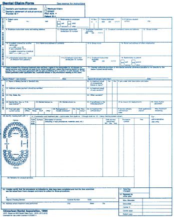 dental forms claimtek medical billing